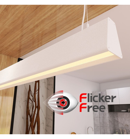 Lampe Linéaire Suspension LED - CARMEN Blanc - 0,5m - 1m - 1,5m - 2m