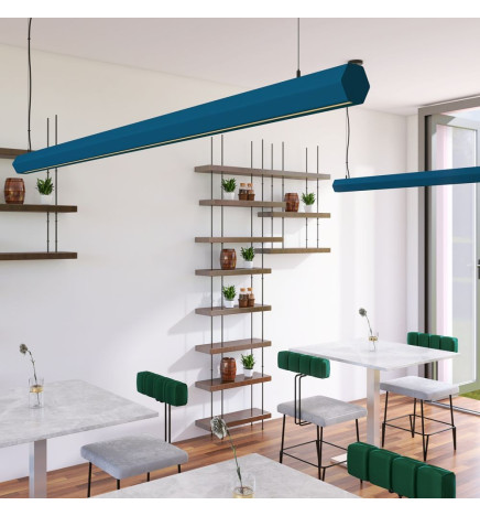 Linear Lamp Pendant LED - PACO azure blue- 0.5m - 1m - 1.5m - 2m