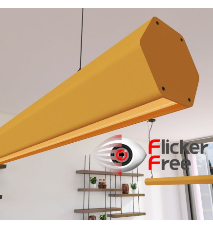 Lâmpada Linear Pendente LED - PACO Amarelo pastel-  0,5m - 1m - 1,5m - 2m