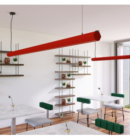 Lâmpada Linear Pendente LED - PACO Tomate vermelho - 0,5m - 1m - 1,5m - 2m