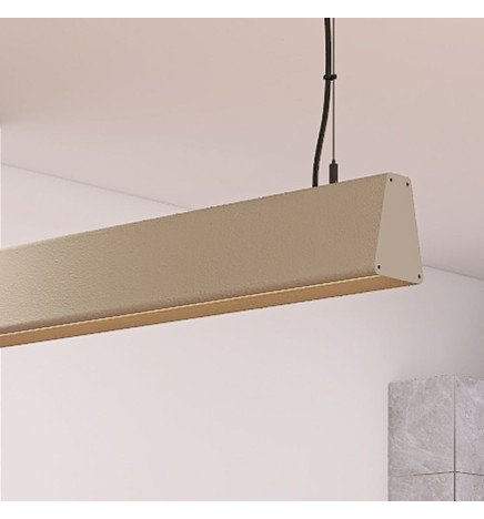 Lampada lineare Sospensione LED - CARMEN Verde patina- 0.5m - 1m - 1.5m - 2m