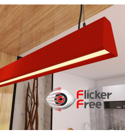 Lampada lineare Sospensione LED - CARMEN Giallo pastello- 0.5m - 1m - 1.5m - 2m