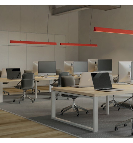 Lineær lampe LED - vedhæng - CARMEN pastelgul - 0,5 m - 1m - 1,5m - 2m