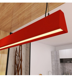 Lineaarinen lamppu LED - riipus - CARMEN pastellinkeltainen - 0,5 m - 1m - 1,5m - 2m