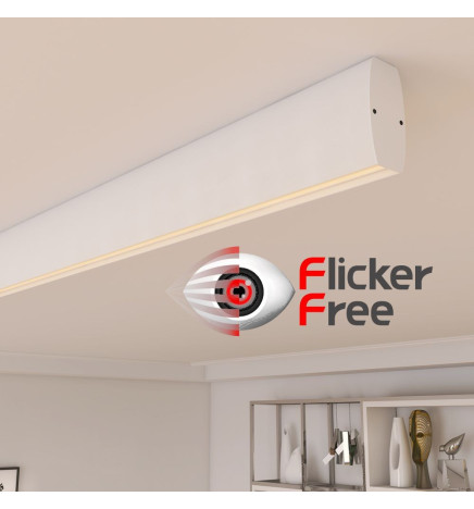 Lineær lampe LED - vedhæng - RICHARD Hvid - 0,5 m - 1m - 1,5m - 2m