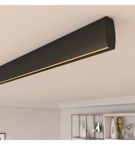 Lineær lampe - overflatetak - RICHARD svart - 0,5m - 1m - 1,5m - 2m