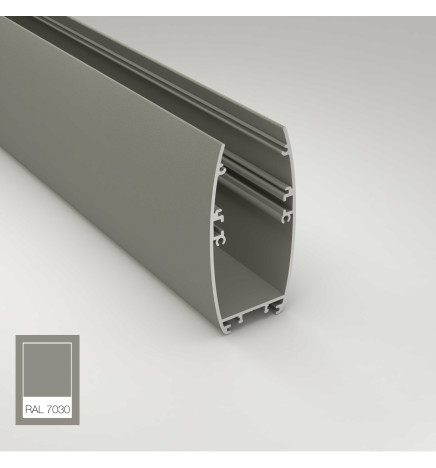 Lineare LED - Deckenaufbauleuchte - RICHARD steingrau- 0,5 m - 1m - 1,5m - 2m