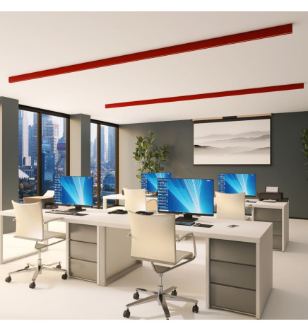 Plafoniera LED lineare - RICHARD Rosso pomodoro- 0.5m - 1m - 1.5m - 2m