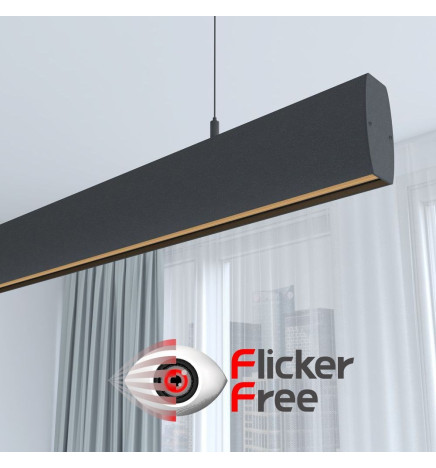 Lineær lampe LED - vedhæng - RICHARD Sort - 0,5 m - 1m - 1,5m - 2m