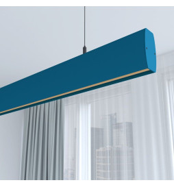 Lâmpada Linear Pendente LED - RICARDO Azul- 0,5m - 1m - 1,5m - 2m
