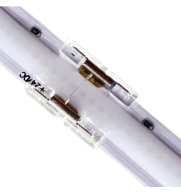 Connecteur union transparent pour bandes LED - COB + SMD - 10mm - IP20