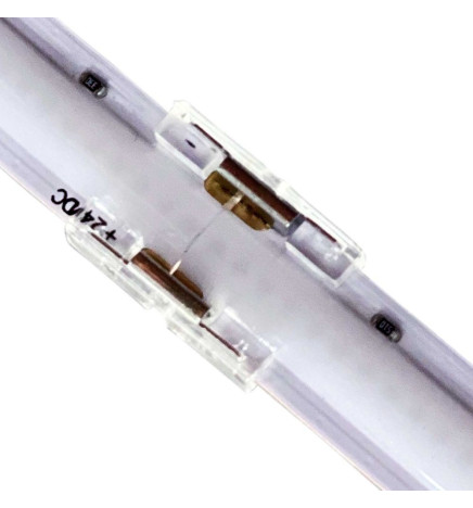 Läpinäkyvä liitosliitin LED-nauhoille - COB + SMD 10mm - IP20