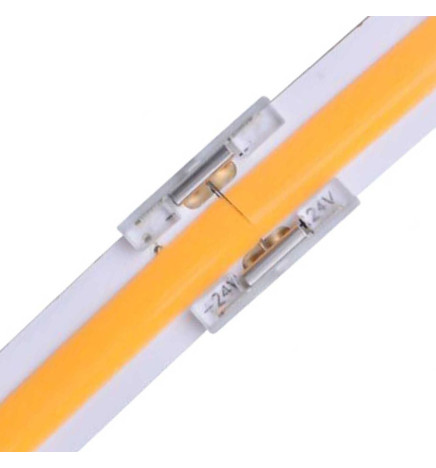 Gjennomsiktig union kontakt for LED strips - COB + SMD - 10mm - IP20