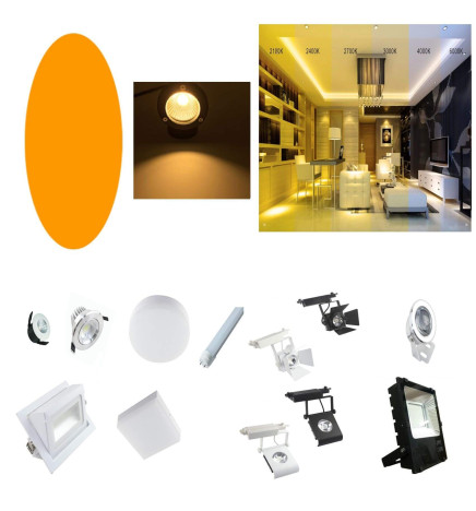 Orange LED-lysfilter