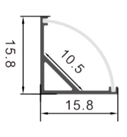 Profilé alumium en L - 2m