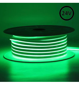 LED-neon 24V - 10W/m - Spole 50m - 6x12mm- PINK