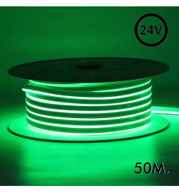 LED Neon 24V - 10W/m - Rull 50m - 6x12mm - PINK