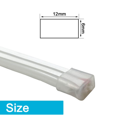 LED Neon 24V - 10W/m - Rulle 50m - 6x12mm  - 6000K