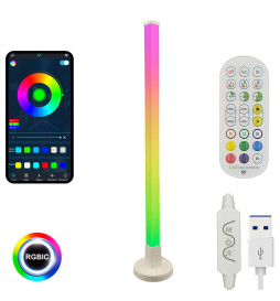 Lámpara de Pie RGBIC 10W Control por APP y Activación por Sonidos