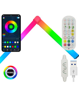 RGBIC Vegglampe 10W App-kontroll og Lydaktivering