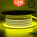 Neón LED Flexible 24V -10W/m - Bobina 50m - 6x12mm - AMARILLO