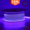 Neón LED Flexible 24V -10W/m - Bobina 50m - 6x12mm - morado