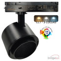 Foco Carril Monofásico ROMA Negro 40W | Óptica Regulable | Luz CCT