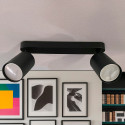 ▷ Comprar Aplique Techo Orientable ROTERDAM Negro - 2 Focos GU10
