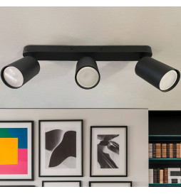 Comprar Aplique de Teto Orientável ROTERDAM Preto - 3 Spots GU10