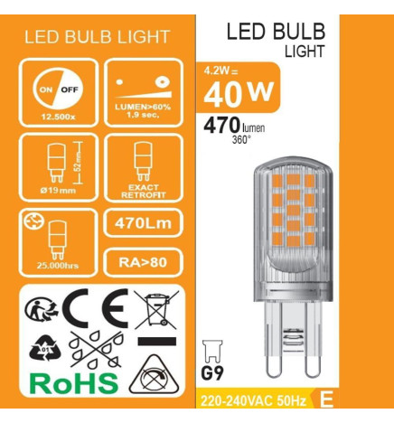 Lâmpada G9 LED 5W Chip Lumileds