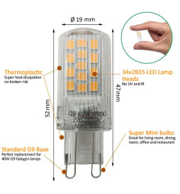 Ampoule G9 LED 5W Chip Lumileds