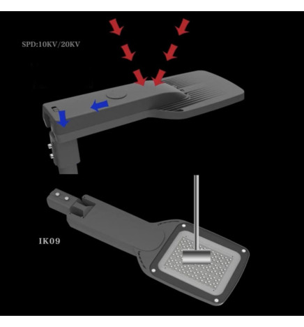 LED gatelys 10W - 100W AARHUS Philips Driver Programmerbar SMD5050 240Lm/W