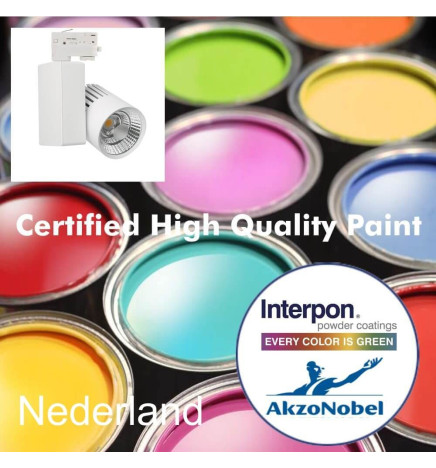 Faretto LED 40W GRAZ Bianco BRIDGELUX Chip  per binario Monofase 100º CRI +90