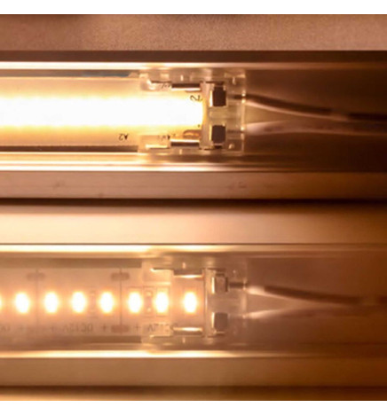 Transparent connector for COB + SMD LED strips - 10mm - IP20