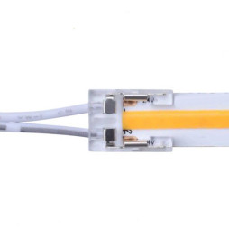 Connecteur transparent pour rubans LED COB + SMD  - 10mm - IP20