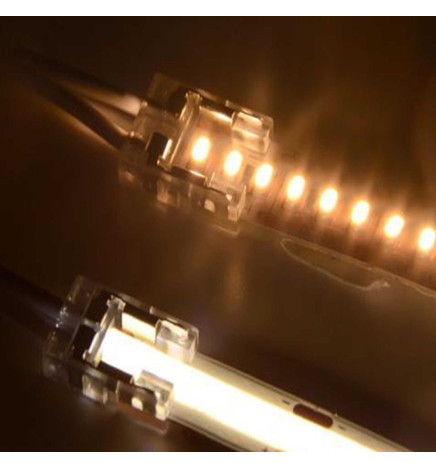 Transparenter Stecker für LED-Streifen - COB + SMD  - 10 mm - IP20