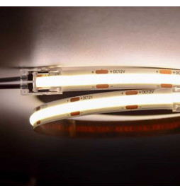 Connecteur transparent pour rubans LED COB + SMD  - 10mm - IP20