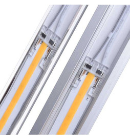 Conector transparente para fitas LED COB + SMD  - 10mm - IP20