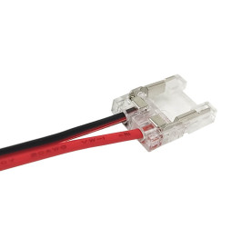 Connecteur transparent pour rubans LED COB + SMD  - 10mm - IP20