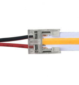 Conector Transparente para tiras LED COB + SMD - 10mm - IP20