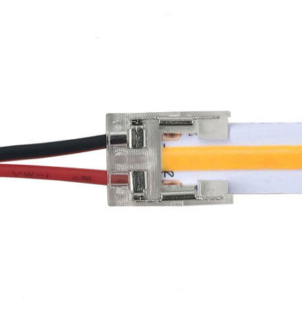 Transparent kontakt för LED-remsor - COB + SMD - 10mm - IP20