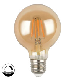 Bombilla LED Filamento Vintage 6W E27 G80 Gold - DIMABLE