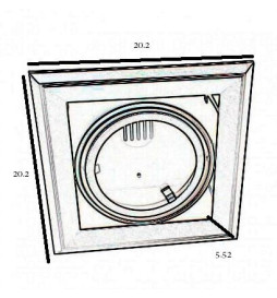 Justerbar sort ramme for  AR111