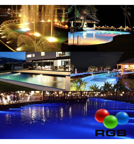 Submersible RGB LED Bulb 36W PAR56 - DC12V - IP68 + Controller + Remote Control - Steel 316 - IMPACT RESISTANT - IK10