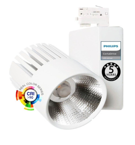Faretto LED 40W UPPSALA Bianco PHILIPS Driver binario TRIFASE CRI+92