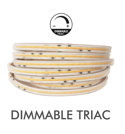 LED Strip COB 220V | CUSTOM CUT | 840 LED/m | 50m | FLIP CHIP | 1500Lm | 16W/M | CRI90 | IP67 | Cut 10cm