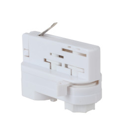 Conector Adaptador de carril TRIFÁSICO Blanco 
