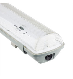 Vanntett armatur for to LED lysrør IP65 60cm