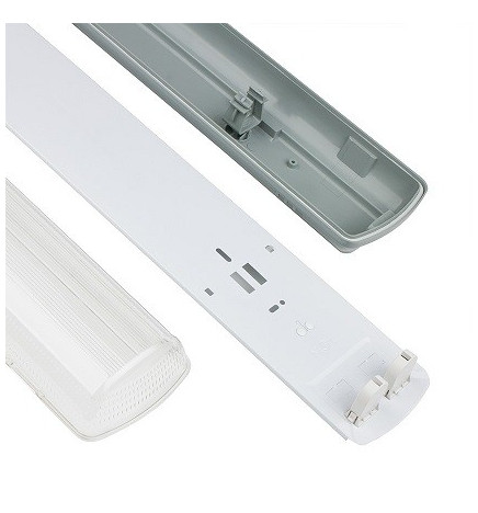 Vanntett armatur for to LED lysrør IP65 60cm