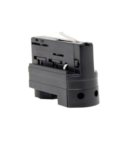 Conector adaptador de carril TRIFASICO Negro
